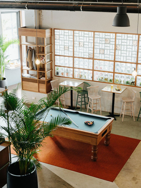 the pool table inside Busselton Pavilion
