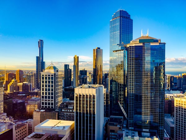 Cityscape of Melbourne's skyline