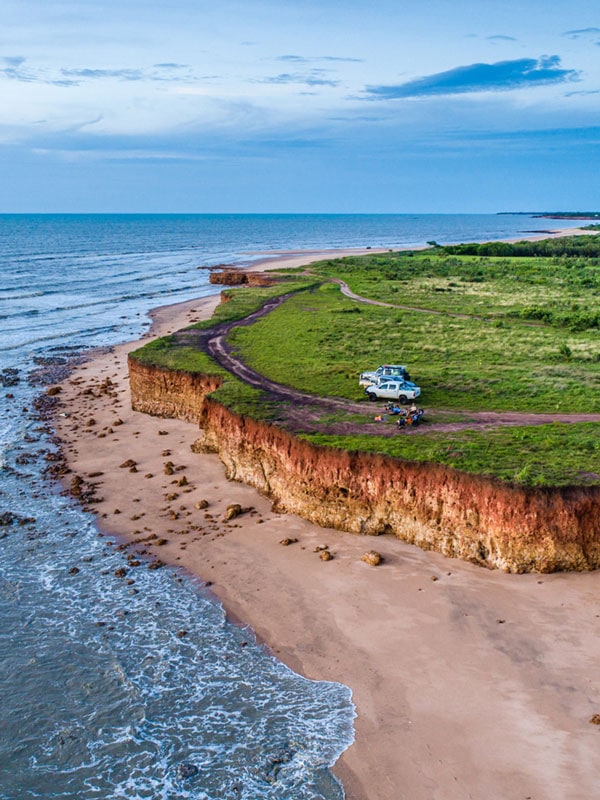 aerial view of Dundee Beach Holiday Park, Darwin