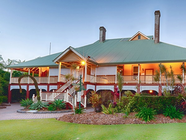 exterior view of the Fairymead House at dusk