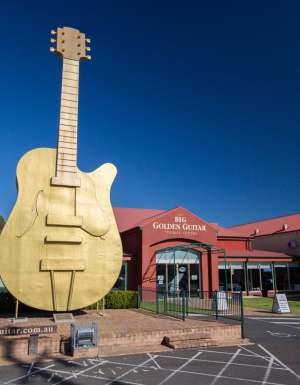 The Big Golden Guitar Tourist Centre in Tamworth