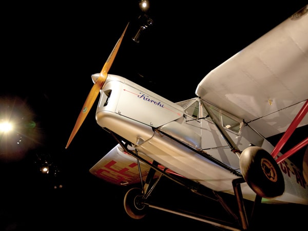 an aircraft exhibit at Hinkler Hall of Aviation