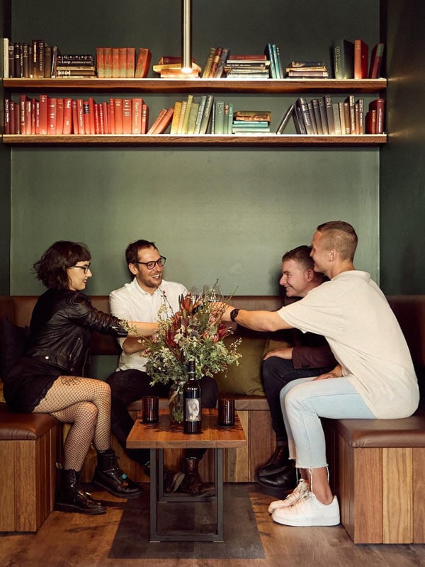 friends enjoying wine at the Piano Bar Bendigo