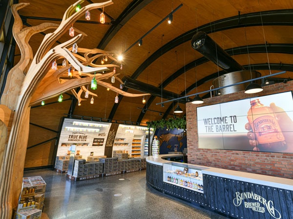 welcome signage inside The Bundaberg Barrel