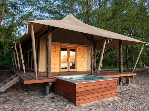a glamping eco-lodge at Tiwi Island Retreat 