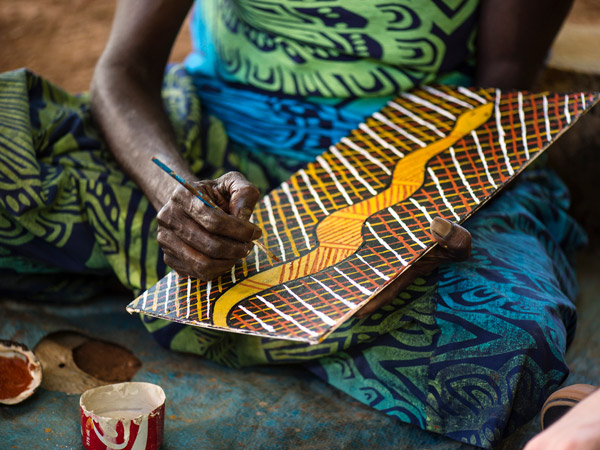 Aboriginal art on a Tiwi Islands day tour
