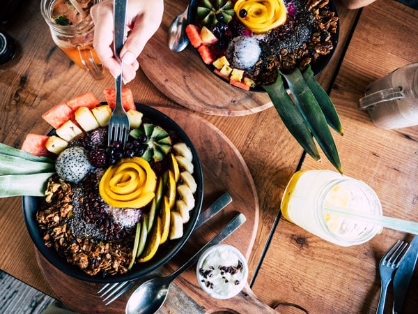 an acai bowl consisting of fresh local produce at Windmill Cafe in Bargara, Bundaberg region