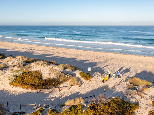 overhead shot at Scarborough Beach Surf School, Scarborough
