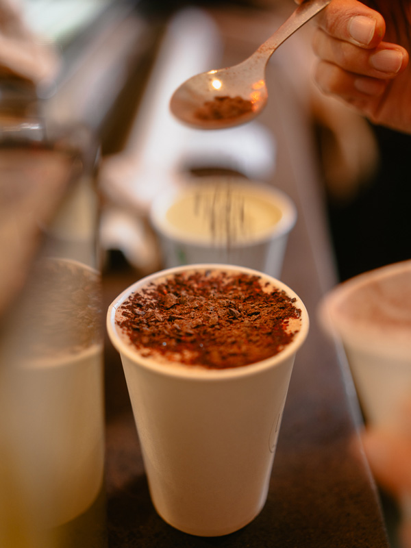 a cup of coffee, Lost Freight Cafe, Hobart