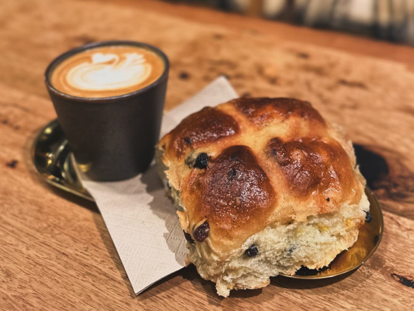 bread and coffee at Imago Cafe & Bakery
