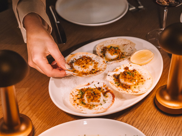 a seafood meal at Marmor, Townsville