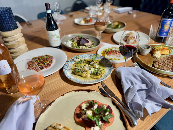 a shared table at JAM restaurant, Townsville