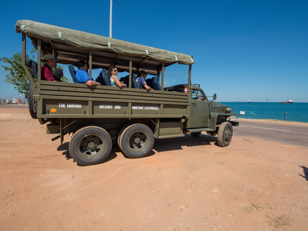 a WWII Army Truck tour in Darwin