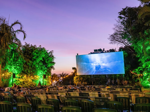 the open-air Deckchair Cinema experience in Darwin