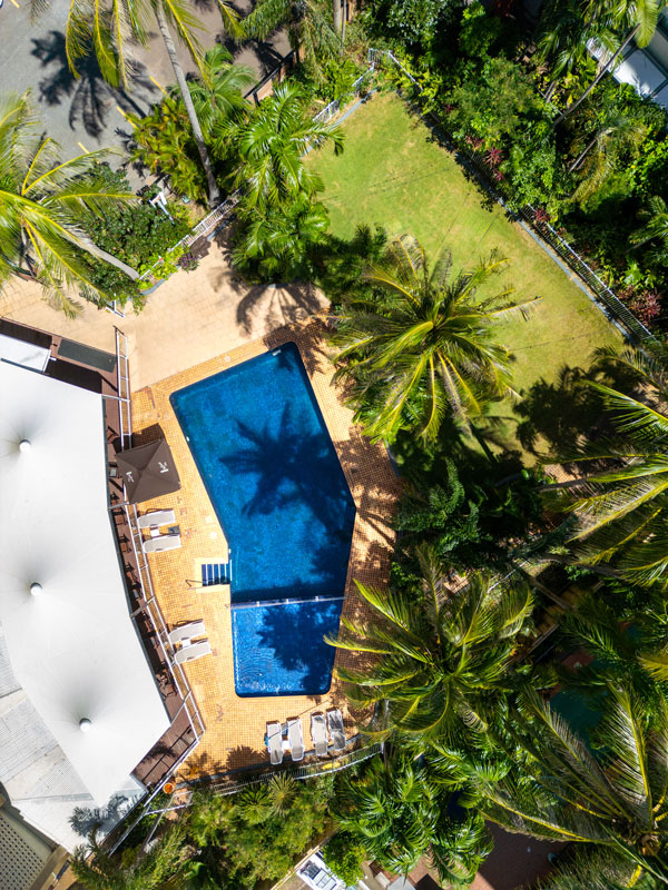 an aerial view of the pool at Hilton Garden Inn Darwin