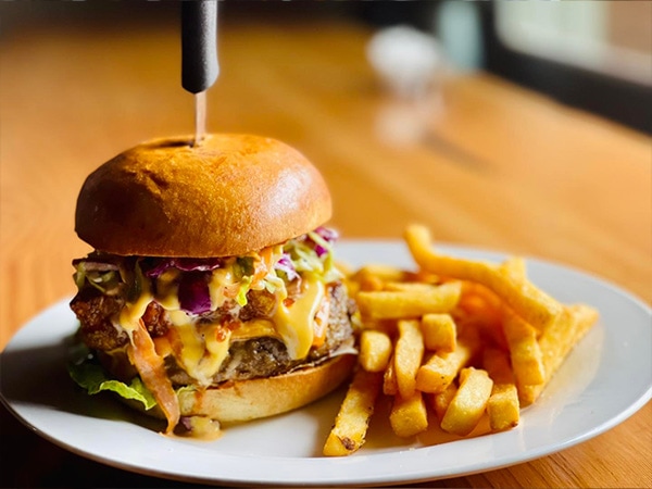 A burger from The Union Inverell