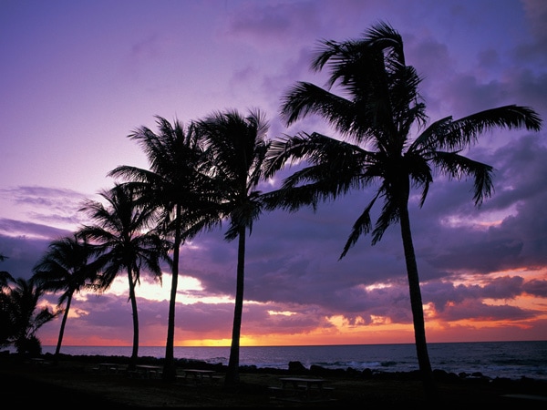 breathtaking sunset on Bargara Beach