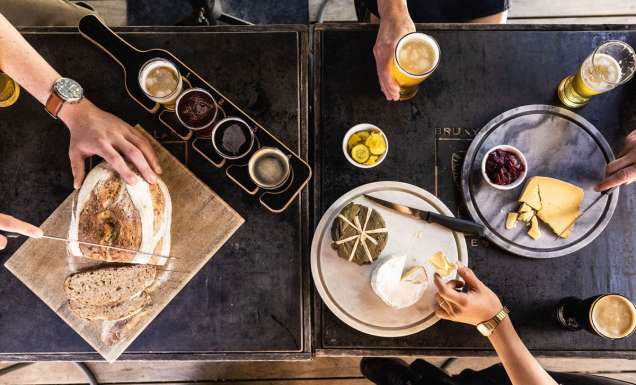 cheese and beer at Bruny Island Cheese Co.