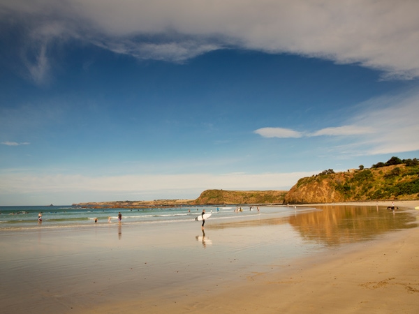 People enjoying Smiths Beach on Phillip Island