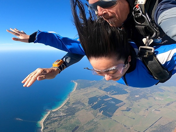 Skydive over George Town, things to do in Tamar Valley