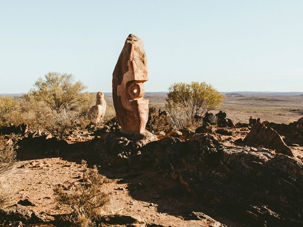 the desert sculptures in Broken Hill, NSW