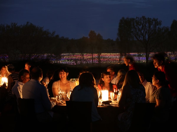 Dining at a Night at Field of Light in Uluru