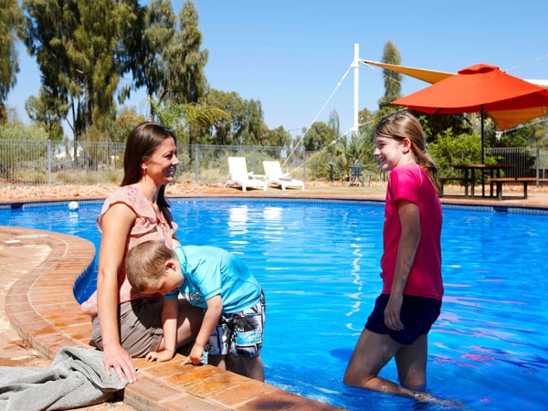 children playing in the pool at Voyages Ayers Rock Resort