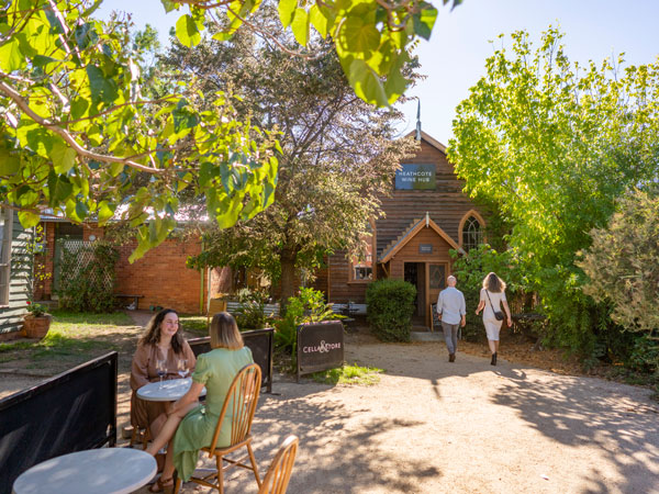 guests relaxing at Heathcote Winery, Bendigo