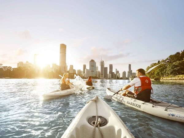 kayak Brisbane River for best views in Brisbane