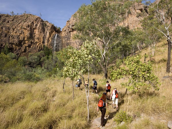 a group of hikers traversing NT's Jatbula Trail