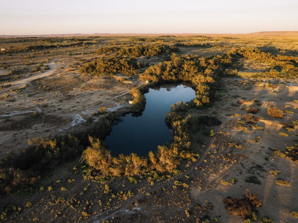 an aerial view of Dalhousie Springs