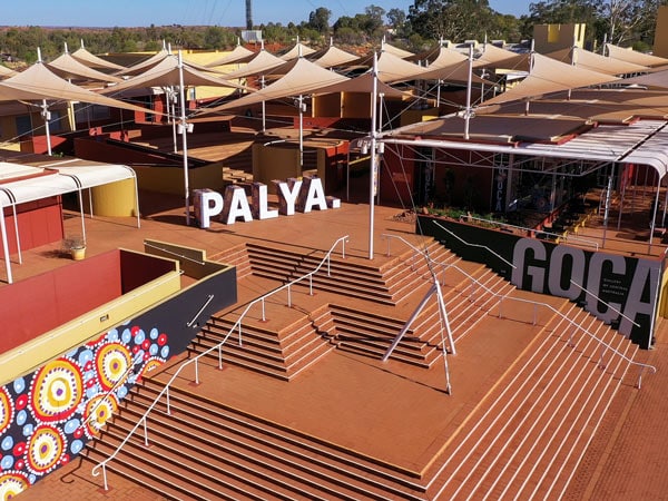 an aerial shot of the Gallery of Central Australia
