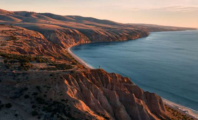 Drone shot over Sellicks Hill at Sellicks Beach