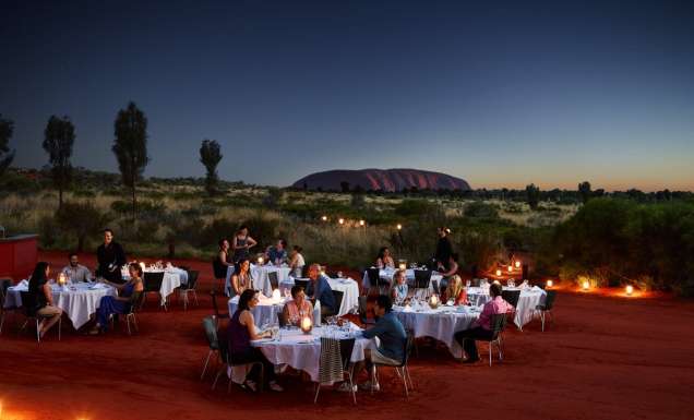 Guests dining at Sounds of Silence at Uluru