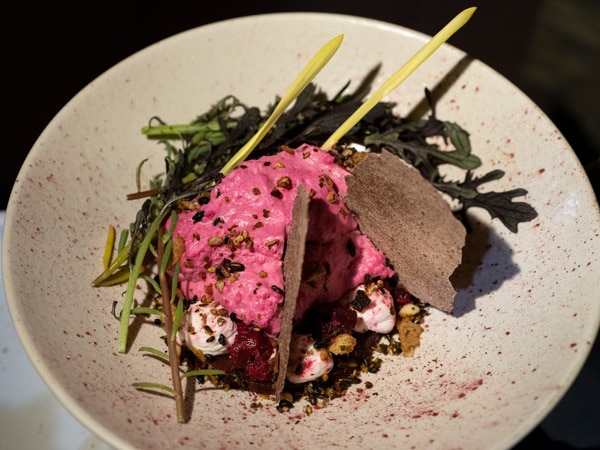 one of the dishes included in the four-course meal during your Tali Wiru dining experience