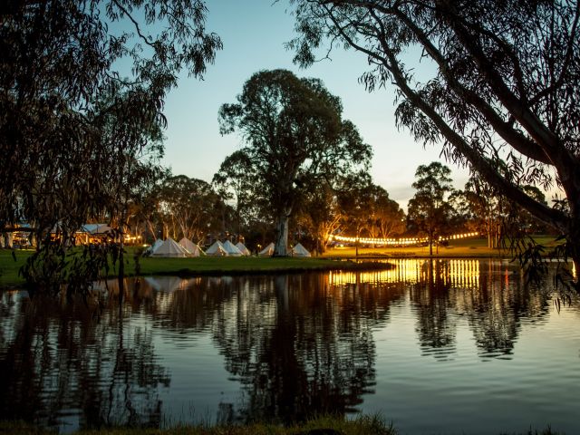 a peaceful lake at Serafino, Mclaren Vale