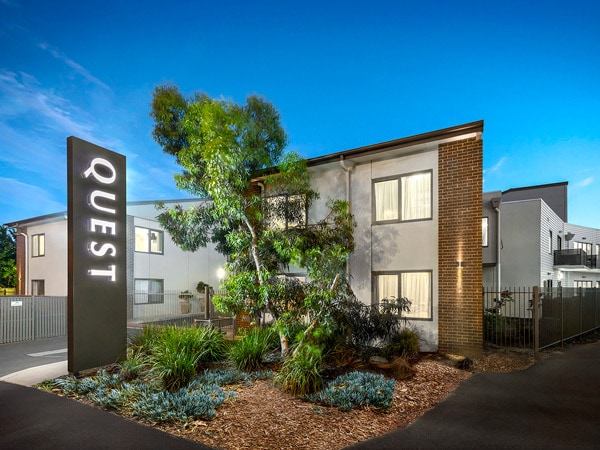 the exterior of Quest Bendigo Central hotel