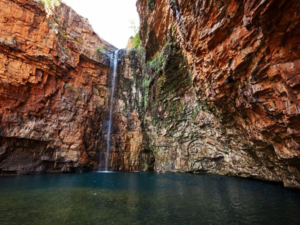 a close-up photo of the hidden waterfalls at El Questro Wilderness Park
