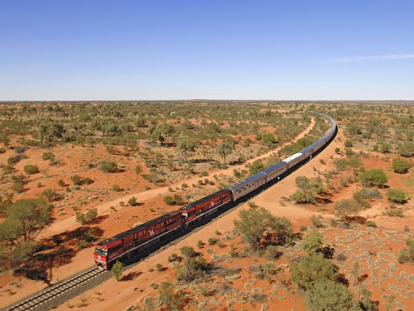 The Ghan in Outback Australia