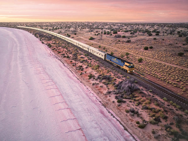 The Indian Pacific in Outback Australia