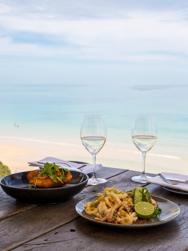 lunch is served on the beach at Star of Greece