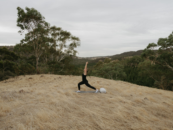 a scenic yoga session at Beyond Wellness