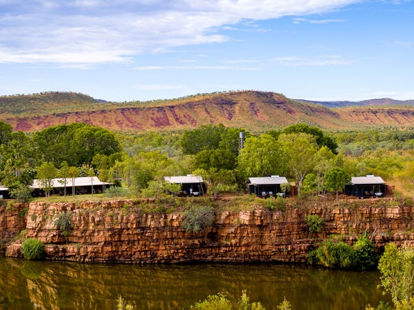 the El Questro homestead perched above the river