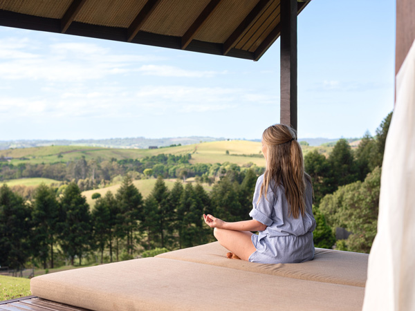 a woman relaxing at Gaia Retreat & Spa