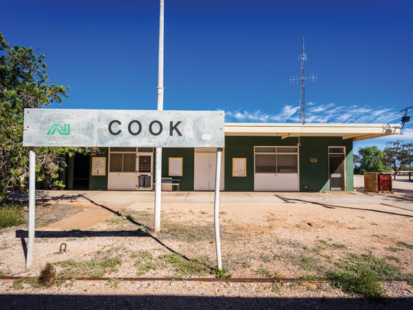 an abandoned railway town in Cook