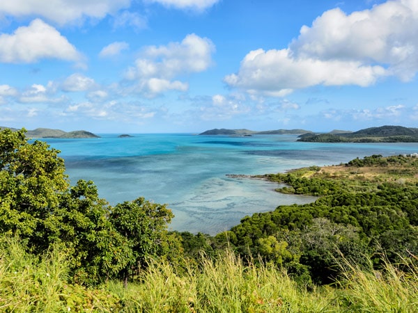 a scenic view of the seascape from the Green Hill Fort