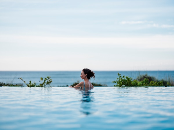Woman in the pool at Seashells Mandurah