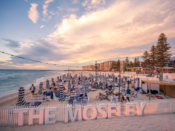 The Moseley Beach Club is a coastal pub in Glenelg South Australia