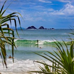 surfing at Wategos Beach, Byron Bay