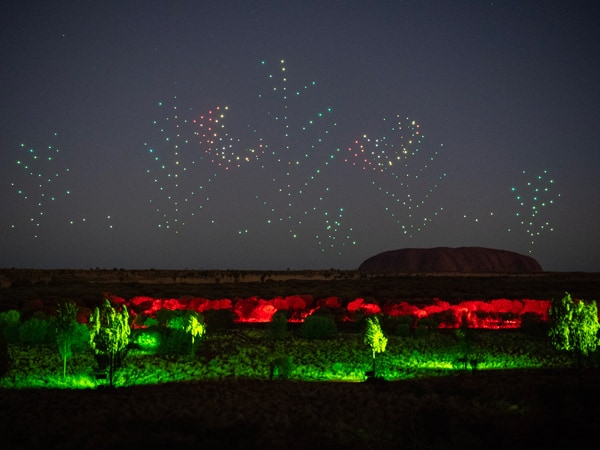 The Trees part of the Wintjiri Wiru drone show in Uluru